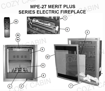 Merit Plus Series Electric Fireplace (MPE-27) #MPE-27